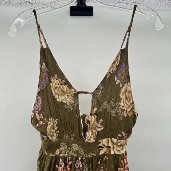 AUDREY 3+1 Sleeveless Floral Romper Green/Multi Women's Size Small - Picture 2 of 9